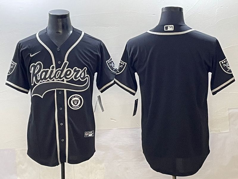 Men 2025 Oakland Raiders Blank Black Joint Name Nike Limited NFL Jersey style 20